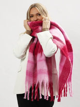 Plaid Fringed Scarf